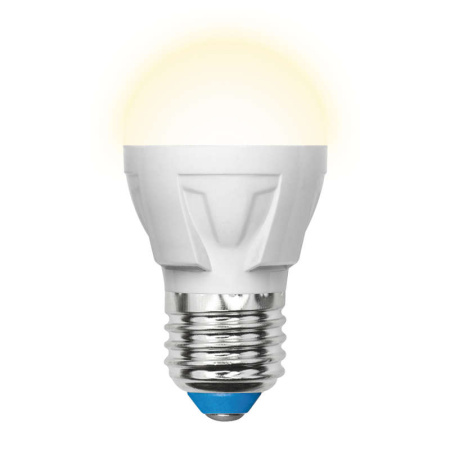 Лампа светодиодная LED-G45 7W/WW/E27/FR PLP01WH Яркая 7Вт шар матовая 3000К тепл. бел. E27 (упак. картон)  UL-00002420