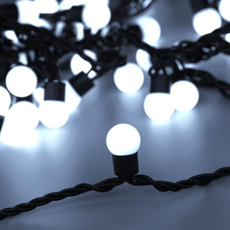 Гирлянда светодиодная ARD-BALL-CLASSIC-D17.5-10000-BLACK-100LED WHITE (230В 7Вт) (IP65)  025583