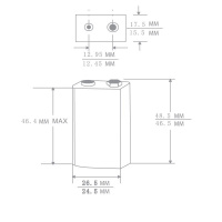 Элемент питания солевой "крона" 6F22 SR1 6F22SR1 9В  12443