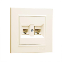 Розетка компьютерная двойн. СП Karea 16А IP20 CAT 5 крем.  56010036 Розетка компьютерная двойн. СП Karea 16А IP20 CAT 5 крем.  56010036