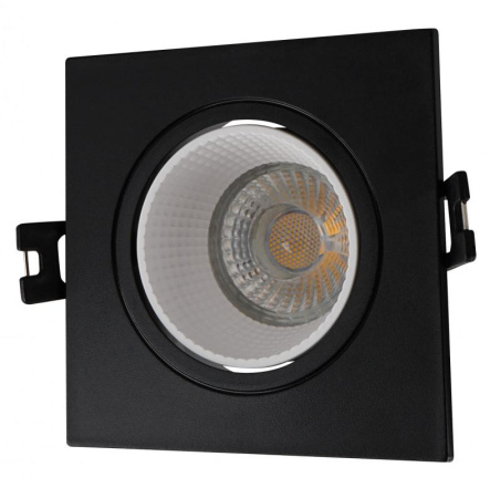 Светильник встраиваемый IP20 10Вт GU5.3 LED черн./бел. пластик  DK3071-BK+WH
