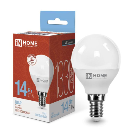 Лампа светодиодная LED-ШАР-VC 14Вт 230В E14 6500К 1330лм  4690612047850