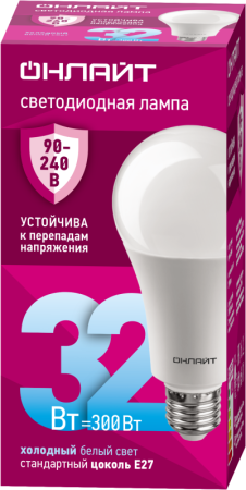 Лампа светодиодная 90 410 OLL-A70-32-230-6.5K-E27 (PRO 90-240В)  90410