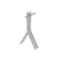 Держатель зажимной коньковый KDZ-H80-D5-8 TD для прутка d5-8мм H=80мм сталь термодиффузион. цинк. КМ MA0097