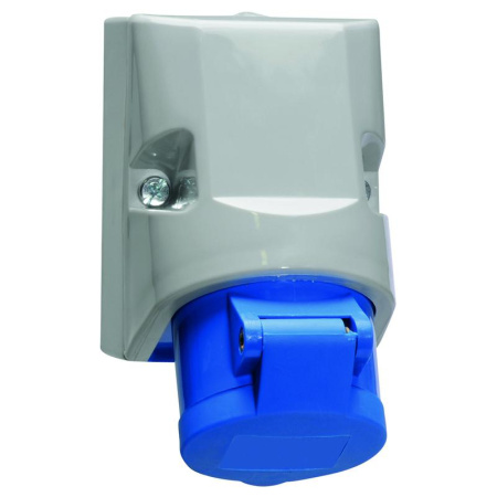 Розетка настенная 16А 3п 2P+E 6ч 230В IP44 180град. 87х64 Quick-Connect  11930