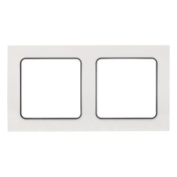 Рамка 2-м Стокгольм бел. с линией цвета черн. PROxima  EXM-G-305-10