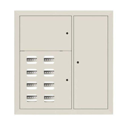 Щит этажный 8кв. RAL9002 (1000х950х160) PROxima  mb29-v-8-ral9002