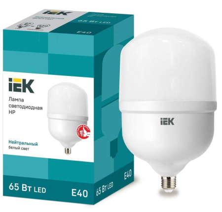 Лампа светодиодная HP 65Вт 4000К нейтр. бел. E40 230В  LLE-HP-65-230-40-E40
