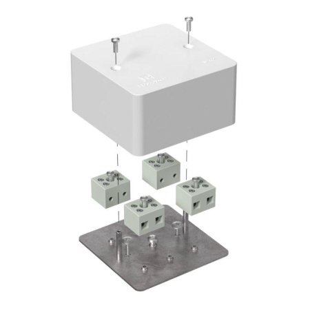 Коробка огнестойкая для кабель-канала 40-0460-FR6.0-8 Е15-Е60 85х85х45 RAL9003  40-0460-FR6.0-8-Е60