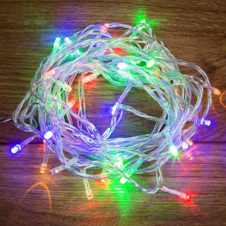 Гирлянда светодиодная "Твинкл Лайт" 4м 25LED мультиколор 4.8Вт IP20 провод ПВХ прозр.  303-169