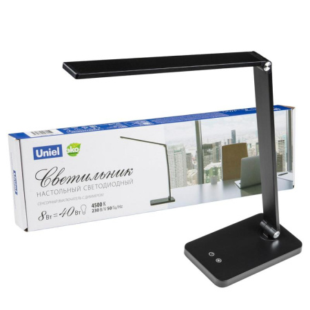 Светильник TLD-571 Black/LED/400лм/4500К/Dimmer настольный 8Вт сенсорный выключатель черн.  UL-00007439