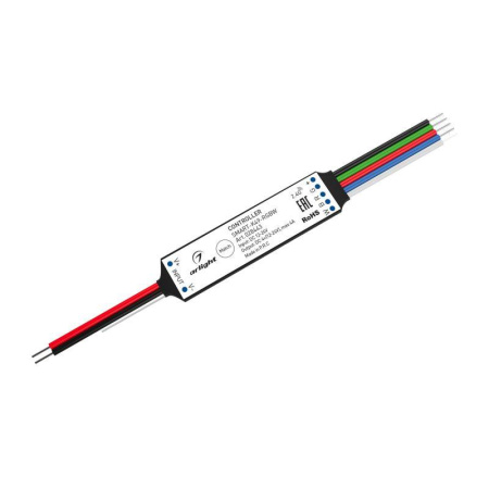 Контроллер SMART-K49-RGBW 12-24В 4х1А 2.4G IP20 пластик.  028443