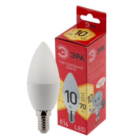 Лампа светодиодная RED LINE LED B35-10W-827-E14 R 10Вт B35 свеча 2700К тепл. бел. E14  Б0049641