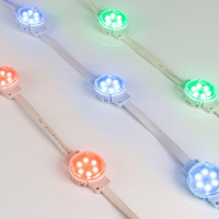 Модуль управляемый SPI-F6-D40 24V RGB-RAM-Auto (1.25Вт IP68 120 deg) (пластик )  036828