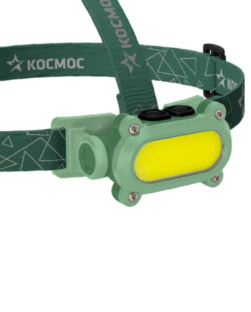 Фонарь аккумуляторный налобный 7Вт COB LED+красн. Li-ion 18650 1200мА.ч корпус ABS-пластик USB-шнур type C регулируемый эласт. ремешок  KOC503Lit