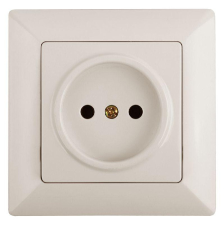 Розетка 1-м СП Solo 4-201-02 2P 16А 250В IP20 без заземл. слон. кость  Б0053642