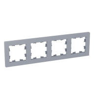 Рамка 4-м Эпика алюм. пластик  UP1-FPA-04