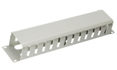 Органайзер кабельный 19дюйм 2U с крышкой JB07-2U-GY метал. сер. (RAL7035)  7770c