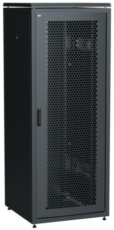 Шкаф сетевой LINEA N 42U 800х800мм перф. передняя дверь задняя металлическая черн.  LN05-42U88-PM