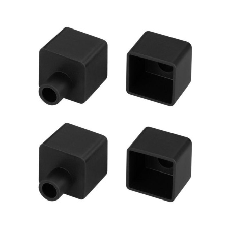 Заглушка WPH-FLEX-1616 BLACK с отверстием пластик (комплект)  045873