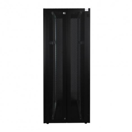 Шкаф напольный 19дюйм 42U 800х1200 2-я перед. дв. перф. 2-я задн. дв. перф. черн.  DR-759561