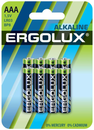 Элемент питания алкалиновый AAA/LR03 1.5В Alkaline BL8 (уп.8шт)  14814