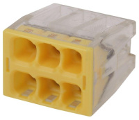 Клемма строительно-монтажная СМК компактная 206 NO-224-32 6-проводная 0.5-2.5кв.мм (уп.4шт)  Б0043950 Клемма строительно-монтажная СМК компактная 206 NO-224-32 6-проводная 0.5-2.5кв.мм (уп.4шт)  Б0043950