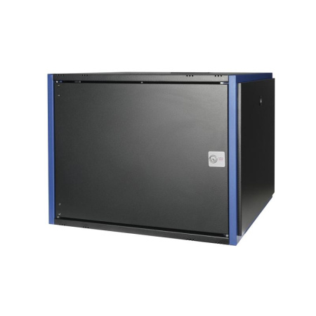 Шкаф настенный 19дюйм 9U 600х600 дв. метал. черн.  DR-610121