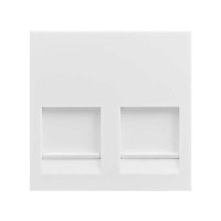 Адаптер без шторок 2 RJ45 Keystone бел.  400 40000089-030