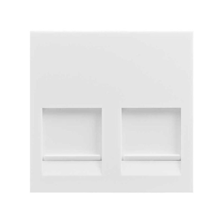 Адаптер без шторок 2 RJ45 Keystone бел.  400 40000089-030