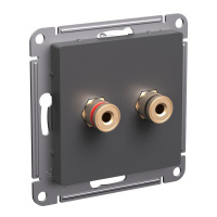 Аудиорозетка двойная AtlasDesign базальт SE ATN001487