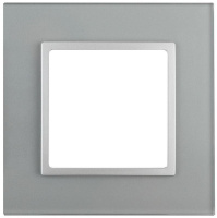 Рамка 1-м 14-5101-03 стекло Elegance алюм.+алюм. ЭРА Б0034472