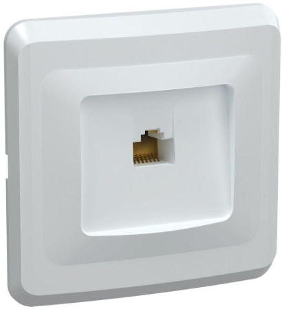 Розетка компьютерная 1-м Вега РК10-ВБ RJ45 кат.5E бел.  EKV15-K01-DM