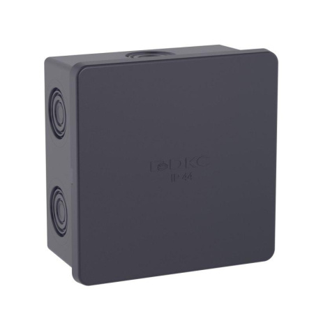 Коробка ответвит. с 6 кабельными вводами d20мм IP44 80х80х40мм черная  53700B