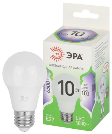 Лампа светодиодная GREEN LINE A60-10W-865-E27 GL 10Вт A60 6500К холодный бел. Е27  Б0067090