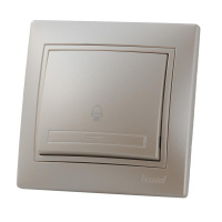 Кнопка звонка Mira со вставкой жемчуж./бел. перламутр.  701-3030-103