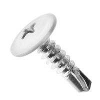 Саморез 4.2х32 с прессшайбой сверло цинк RAL 9003 бел. (уп.1000шт)  PR08.9225