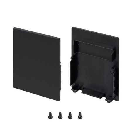 Заглушка SL-LINE-4050-3L-LOW BLACK глухая пластик (комплект)  044677