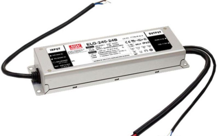 Драйвер 240Вт 24В для светодиодной ленты Meanwell IP67 диммер DALI 244x71x37.5  ELG-240-24DA-3Y