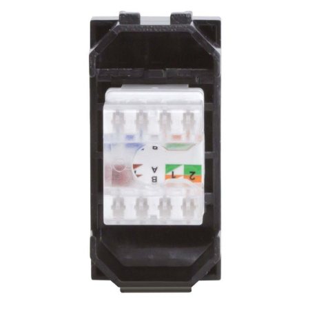 Розетка компьютерная 1-м СП 1мод. Brava RJ45 кат.5E черн.  77654N