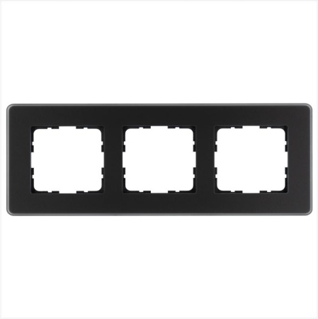 Рамка закругленная 3-м G-Glass стекло матовый черн.  G1003GB-RM