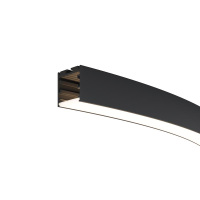 Профиль радиусный 35х35 d1500мм 1/8 круга черн.  ALM-3535R-B-D-45град-1.5M