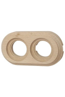 Рамка 2-м ОП Лизетта ретро на бревно 260мм бук натурэль  BFC26-620-10