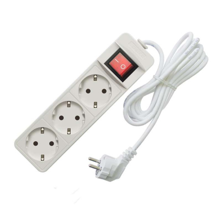 Удлинитель 3х5м с заземл. 16А IP20 3.5кВт ПВС с выкл.  481S-8305