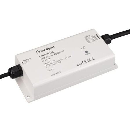 Контроллер SMART-K34-RGBW-WP (12-36В 4х5А 2.4G) (IP67 пластик 5 лет)  029919