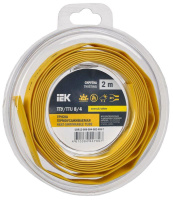 Трубка термоусадочная ТТУ нг-LS 8/4 желт. (уп.2м)  UDR12-008-004-002-K05-T