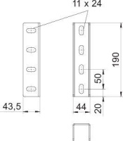 Комплект соединительный для профиля US 5 гор. цинк VUS 5 FT OBO 6018505 Комплект соединительный для профиля US 5 гор. цинк VUS 5 FT OBO 6018505