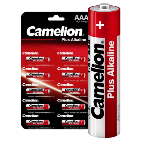 Элемент питания алкалиновый AAA/LR03 1.5В Plus Alkaline LR03-BP1х10P (блист.10шт)  14136