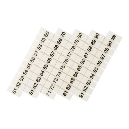Маркеры для UT/ST/Push-in 6 с нумерацией 50-100 (уп.100шт)  zb-st-6-50-100