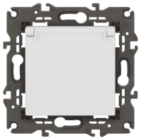 Розетка ЭРА Elegance 14-2103-01М 2P+E Schuko со шторками с крышкой 16А-250В матов. бел.  Б0065808 Розетка ЭРА Elegance 14-2103-01М 2P+E Schuko со шторками с крышкой 16А-250В матов. бел.  Б0065808